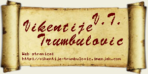 Vikentije Trumbulović vizit kartica